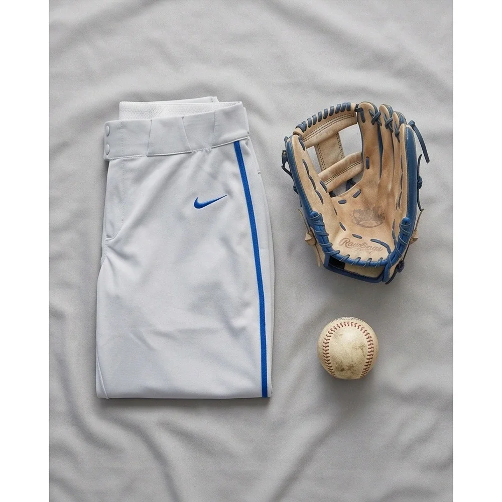 Nike Mens Team Vapor Select‎ Baseball Pants Grey Blue BQ9021-055 Large NWT